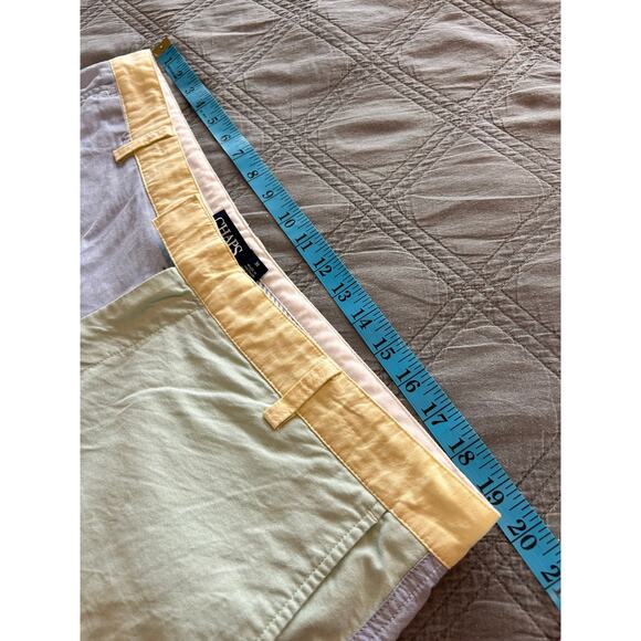 Chaps Men's Colorblock Oxford Panel Cotton Khaki Chino Shorts Multicolor Size 38 - Picture 10 of 11
